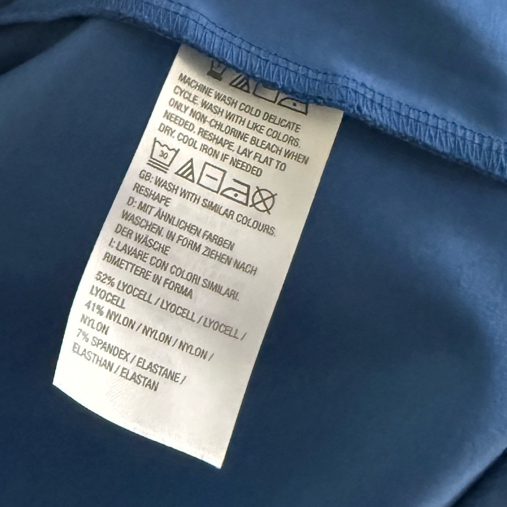 ❤️Isaac Mizrahi Live Elements Blue Open-Front Jacket Blazer Cardigan M - Picture 7 of 7